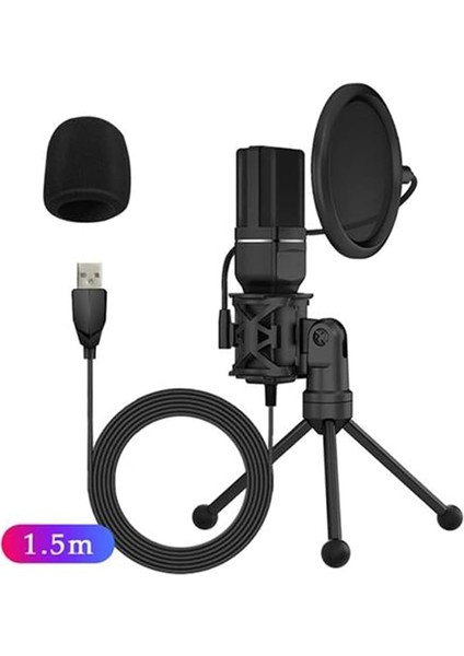 Yanmai Bilgisayar Mikrofon 50Hz-16KHz Profesyonel Podcast Mikrofon Kiti Tak Çalıştır USB Kablolu Pc Dizüstü Bilgisayar Için Vlog Canlı Yayın SF-777