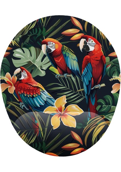Fikirler Papağan Kuşlar Bilek Destekli Mouse Pad