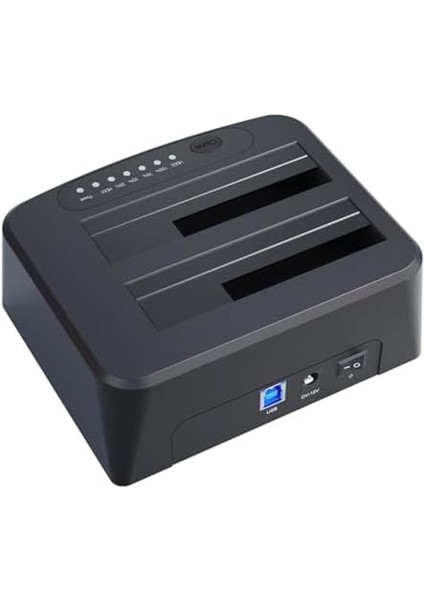 Çift Slotlu Offline Clone Usb3.0 Sata 2.5 / 3.5 Inch HDD SSD Dock Station Klonlama