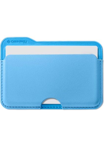 Spigen iPhone Için Magsafe Özellikli 3 Kartlı Manyetik Cüzdan Folder Pop Sky Blue - AFA07231