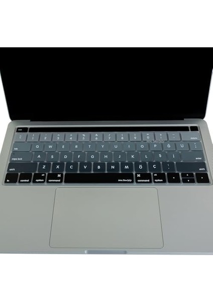 Store Macbook Pro Klavye Koruyucu Touchbarlı (Us To Tr) Ombre A1706 A1989 A2159 A1707 A1990 Uyumlu Siyah Gri