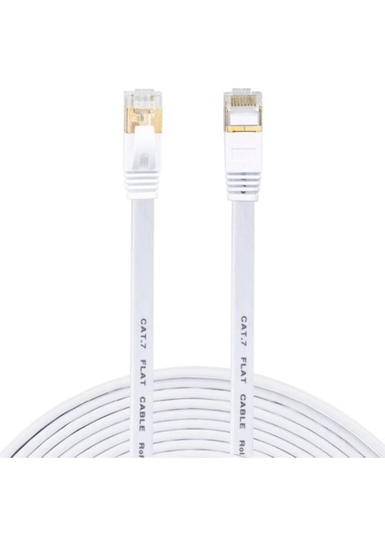 Cat7 Ethernet RJ45 Modem Internet Kablosu 10GBPS 600MHZ Flat Kablo 15 Metre 4964
