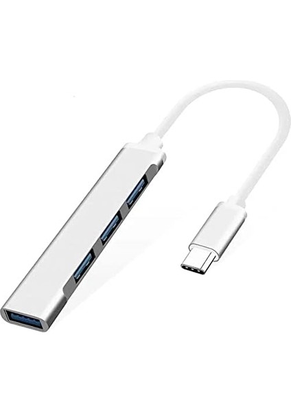 Type-C To USB Hub 4 Port Çoklayıcı Macbook Ile Uyumlu Çoğaltıcı Adaptör