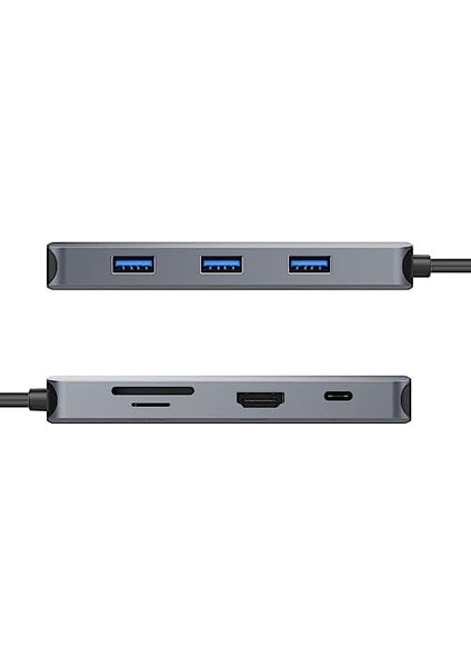 USB Hub 3.0 Udb Çoklayıcı 8in1 Dizüstü Nane Bilgisayar Pc Kullanımı Için USB 3.0 Type-C Güç Çıkışlı DS801 8 Port USB 3.0VGAHDMITF Karttype-C, 8 Port USB 3.0+Vga+Hdmi+Tf Kart+Type-C