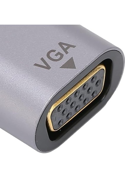 Type - C To VGA Çevirici Adaptör macbook Uyumlu VGA Adatör ve Notebok Uyumlu VGA Çevirici USB C To VGA Adaptör S1723