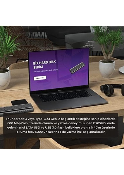 BX05HD Aluminyum Kasa Type-C 3.1 Gen2 To Pcıe Nvme M.2 SSD Disk Kutusu 2230 /2242 / 2260 / 2280 Ssd'ler ile Uyumlu