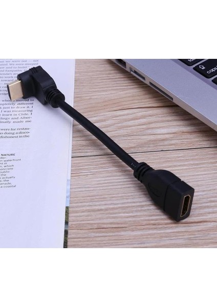 Plus PX-4684 HDMI Dişi Erkek Uzatma, 15CM 90 Derece HDMI Uzatma Kablosu HDMI Uzatma, L Tip HDMI Uzatma 15CM