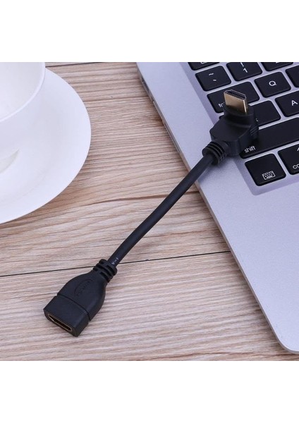 Plus PX-4684 HDMI Dişi Erkek Uzatma, 15CM 90 Derece HDMI Uzatma Kablosu HDMI Uzatma, L Tip HDMI Uzatma 15CM