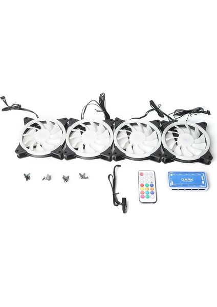 Colorwind 4X12CM 1200RPM Argb Fan + Argb Kontrol ve Kumandalı Fan Kiti (DKCKARGB07)