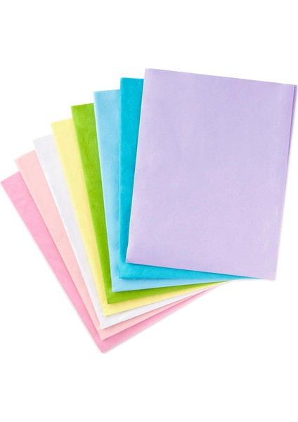 5TIS1096 Paket (Pastel Gökkuşağı, 120 Yaprak) Ipek Kağıt, Kağıt, Pastel Renkler
