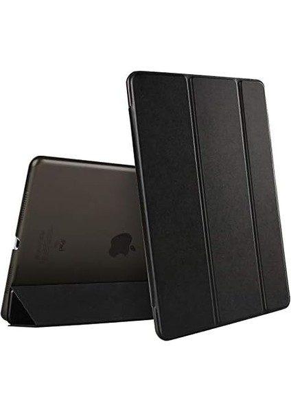 Apple iPad 10.2'' 9. Nesil (A2602-A2604-A2603-A2605) Için Kılıf Smart Case ve Arka Kapak Siyah [Apple iPad 9.nesil 10.2 ile Uyumlu Kılıf - Siyah]