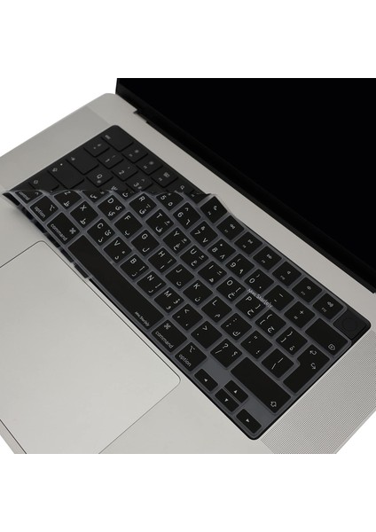 Store Arapça Klavye Macbook Air Pro Kılıf M1-M2-M3 (Touchbarsız) A2681 A3113, A2941 A3114, A2442 A2779 A2992 A2918, A2485 A2780 A2991 ile Uyumlu Siyah