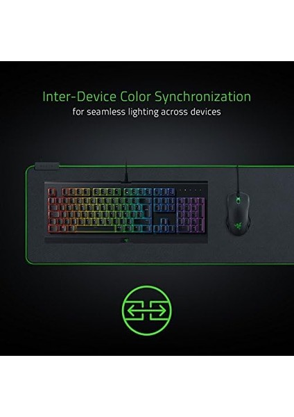 Goliathus Extended Chroma - Rgb Aydınlatmalı Ekstra Büyük Yumuşak Xxl Oyun Faresi Altlığı (Kablo Tutucu, Kumaş Yüzey, Kapitone Kenar, Tüm Fareler Için Optimize Edilmiş) Siyah