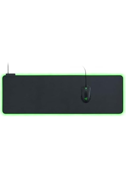 Goliathus Extended Chroma - Rgb Aydınlatmalı Ekstra Büyük Yumuşak Xxl Oyun Faresi Altlığı (Kablo Tutucu, Kumaş Yüzey, Kapitone Kenar, Tüm Fareler Için Optimize Edilmiş) Siyah