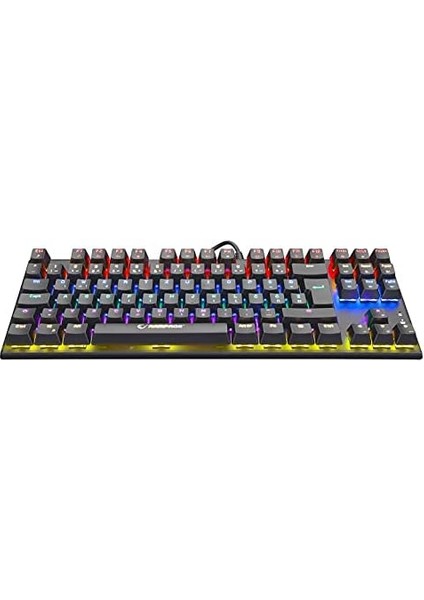 KB-R17 Raptor Black USB 6 Color Blue Switch Lc Layout Gaming Mechanical Keyboard