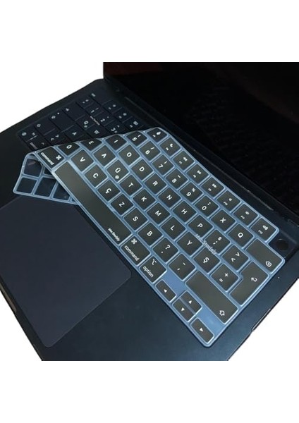F Klavye Macbook Air-Pro M1-M2-M3 Daktilotip (Touchbarsız) A2681 A3113 A2941 A3114 A2442 A2779 A2992 A2918 A2485 A2780 A2991 ile Uyumlu Siyah