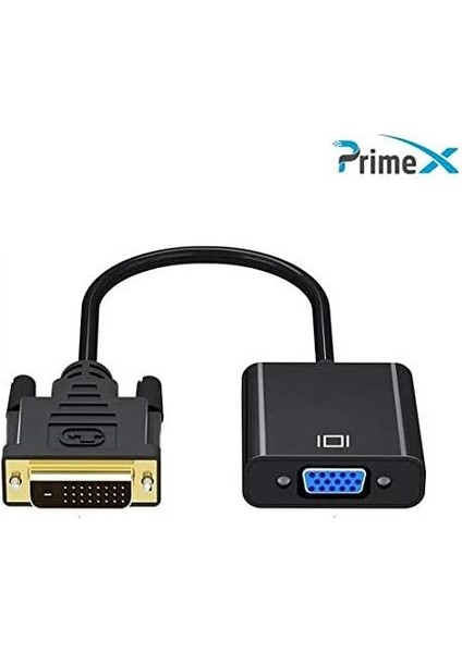 Plus PX-1300 DVI To VGA Aktif Dönüştürücü Kablo (Dvı-D Erkek VGA Dişi)
