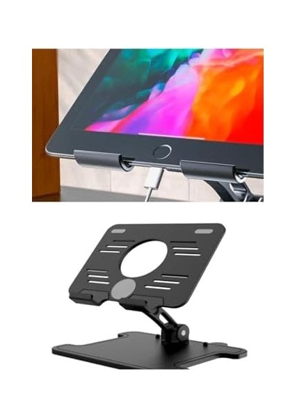 Taşınabilir Katlanabilir Masaüstü Tablet Standı Taşınabilir Tablet Şarj Standı Ayarlanabilir Stant