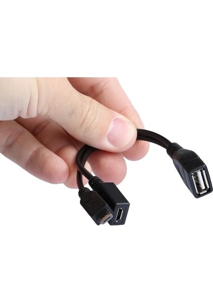 Micro USB Erkek - USB 2.0 Dişi, Micro USB Dişi Otg Y Kablo (DK-CB-MICROTG2Y)