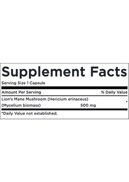 Full Spectrum Lion's Mane Mushroom 500 mg 60 Capsul