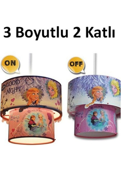Avize 3 Boyutlu - 3D Frozen Sihirli Tavan Sarkıt Lamba