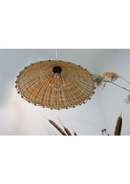 Rattan, Bambu Hasır El Yapımı Avize