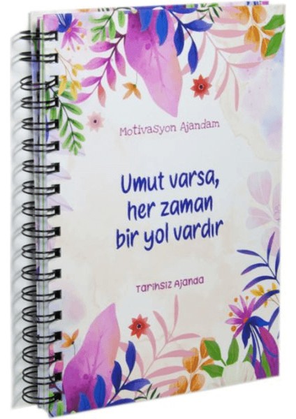 Motivasyon Ajandam, Umut Varsa, Her Zaman Bir Yol Vardır (300’DEN Fazla Emoji Çıkartmalı) Kod:06