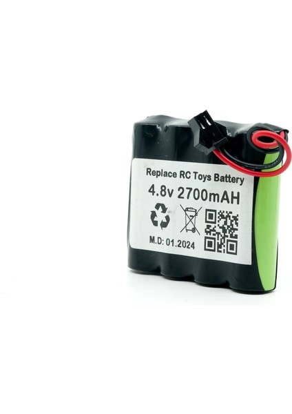 4.8V 2700MAH Oyuncak Araba Bataryası Siyah Soket