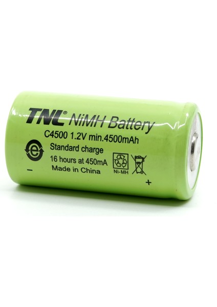 4500MAH Şarjlı C Size Ni-Mh Orta Boy Şarjlı Pil