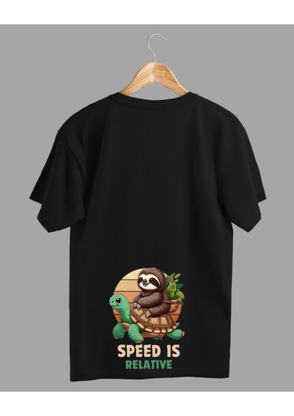 Speed Is Relative Tasarımlı Baskılı T-Shirt fiyatları