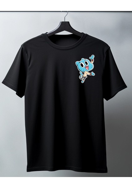 Gumball Tasarımlı Baskılı Tasarım T-Shirt