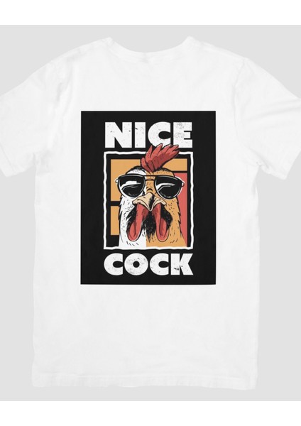 Absürt Tasarım Severler Için Nice Cock Temalı Baskılı T-Shirt fırsatları