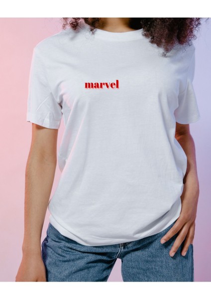 Marvel Severler Için Yenilmezler Tasarımlı Baskılı T-Shirt