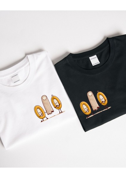 Yüzük Temalı Absürt Tasarımlı Baskılı T-Shirt