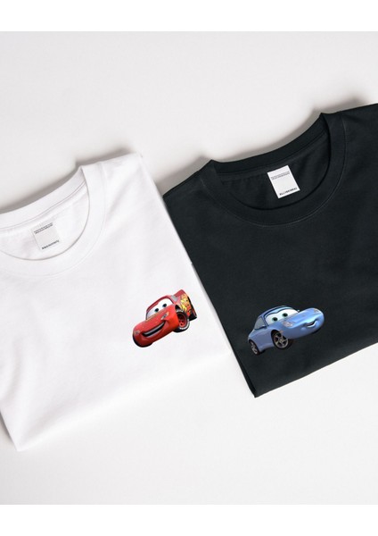 Arabalar Tasarımlı Baskılı T-Shirt