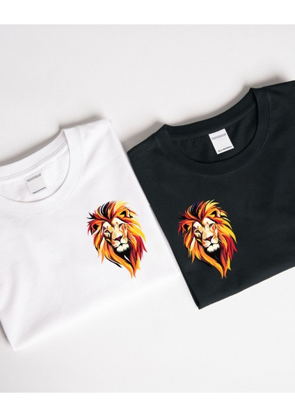 Türk Sembolu Kurt Temalı Baskılı T-Shirt