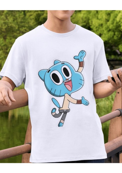 Gumball Tasarımlı Baskılı Tasarım T-Shirt indirimleri