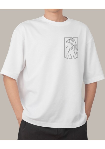 Monalisa Tasarımlı Baskılı T-Shirt