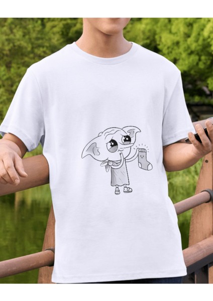 Harry Potter Dobby Tasarımlı Baskılı T-Shirt indirimleri