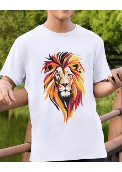 Sembolü Aslan Temalı Tasarım T-Shirt indirimleri