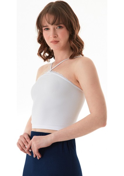 Fitilli Çapraz Askılı Crop Body