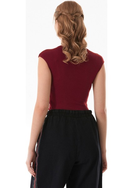 Basic Bisiklet Yaka Çıtçıtlı Likralı Modal Body