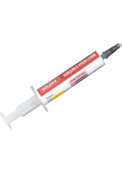 Soldex Kurşunlu Enjektör 10 Gr. Krem Lehim Şırınga