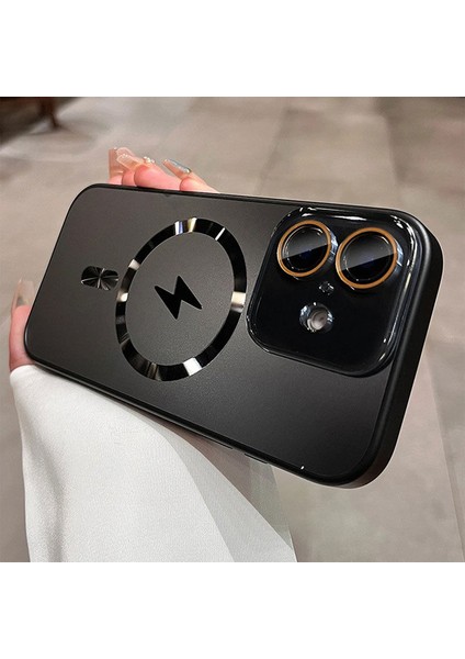 Apple iPhone 16 Plus Uyumlu Kılıf Zebana Matte Glass Kılıf (Kablosuz Şarj Destekli) Siyah fiyatları
