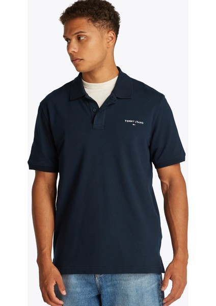 Koyu Lacivert Erkek Polo T-Shirt DM0DM20914C1G Tjm Reg Lınear Polo