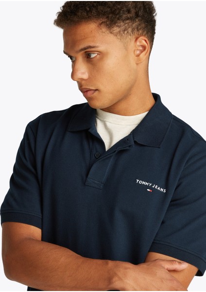 Koyu Lacivert Erkek Polo T-Shirt DM0DM20914C1G Tjm Reg Lınear Polo