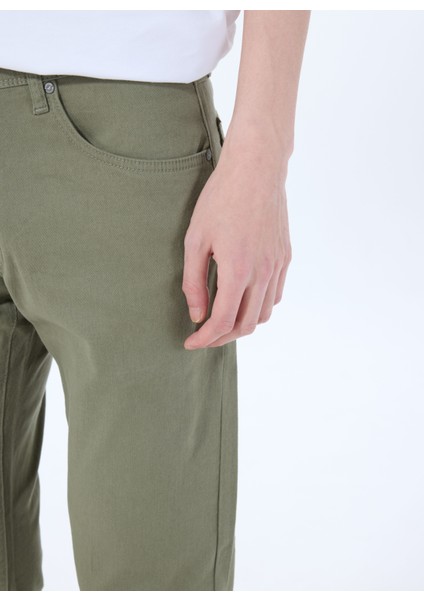 Normal Bel Straight Haki Erkek Denim Pantolon Washıngton Straıght-30 fırsatları