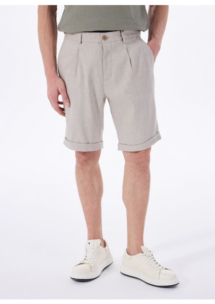 Normal Bel Basic Bej Erkek Bermuda Şort F5SM-SHT 2752 fiyatları