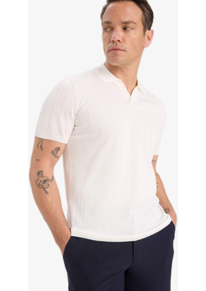 Standart Fit Triko Kısa Kollu Polo Tişört E3240AX25SP
