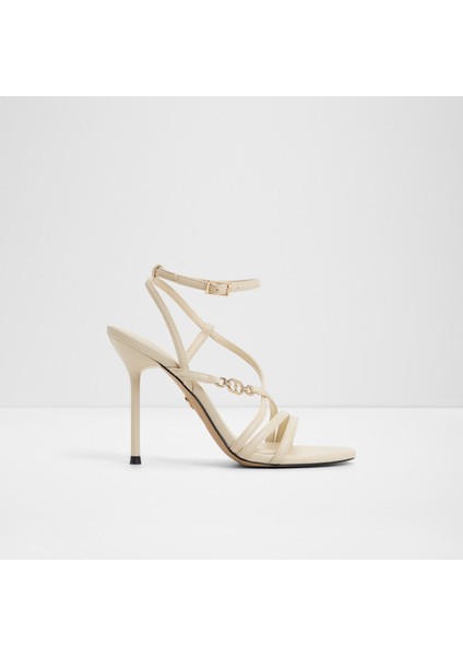 Moey Sandalet Yüksek Topuklu Sandalet - Krem